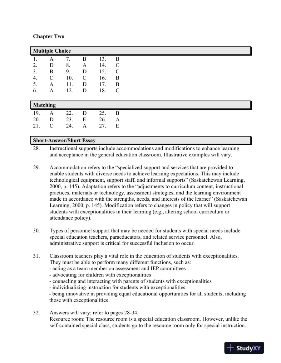 Teaching Students with Special Needs in Inclusive Settings, 5th Canadian Edition Test Bank, page 6