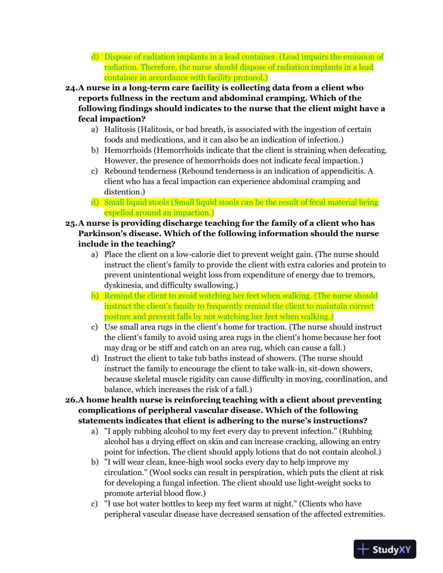 ATI Medical Surgical Nursing Proctored Exam With Answers (90 Solved Questions), page 10