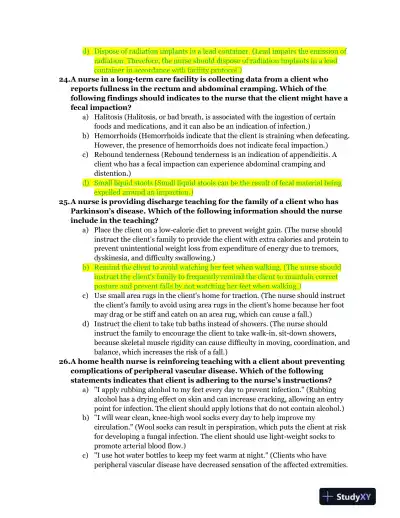 ATI Medical Surgical Nursing Proctored Exam With Answers (90 Solved Questions) - Page 10 preview image