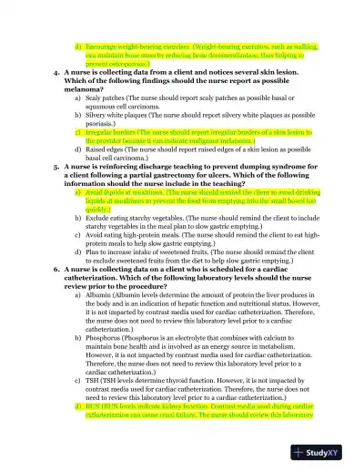 ATI Medical Surgical Nursing Proctored Exam With Answers (90 Solved Questions) - Page 3 preview image