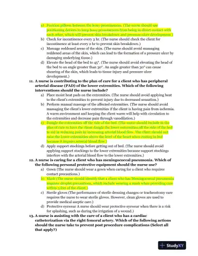 ATI Medical Surgical Nursing Proctored Exam With Answers (90 Solved Questions) - Page 5 preview image