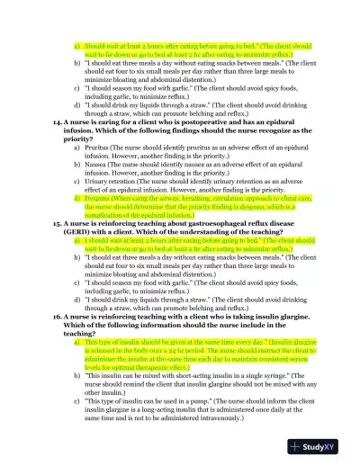 ATI Medical Surgical Nursing Proctored Exam With Answers (90 Solved Questions) - Page 6 preview image