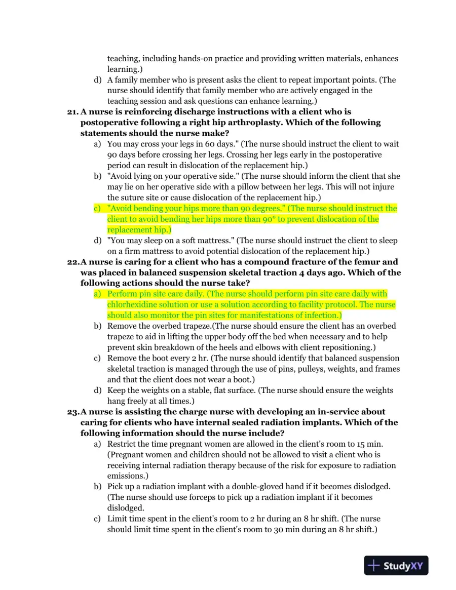 ATI Medical Surgical Nursing Proctored Exam With Answers (90 Solved Questions), page 9