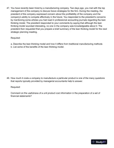 Managerial Accounting Tenth Canadian Edition Test Bank - Page 10 preview image