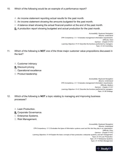 Managerial Accounting Tenth Canadian Edition Test Bank - Page 15 preview image