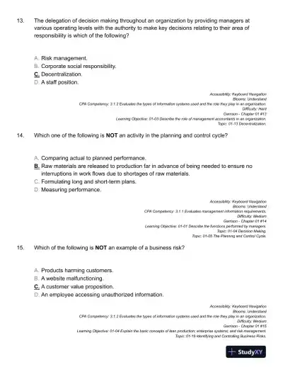 Managerial Accounting Tenth Canadian Edition Test Bank - Page 16 preview image