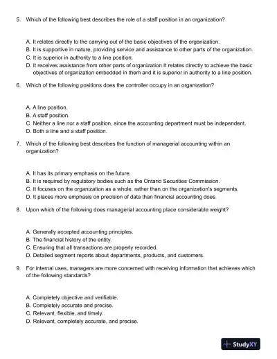Managerial Accounting Tenth Canadian Edition Test Bank - Page 3 preview image