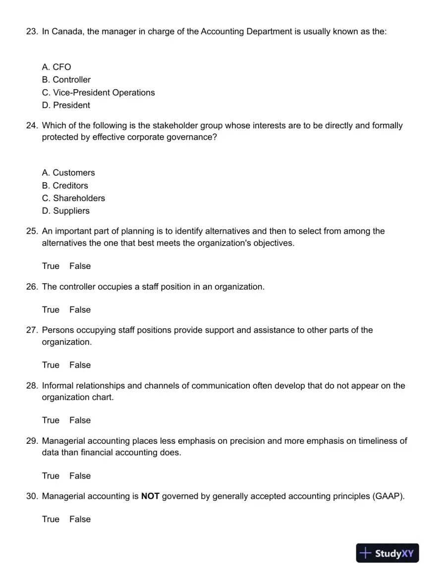 Managerial Accounting Tenth Canadian Edition Test Bank, page 7