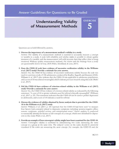 Solution Manual For Statistics for Nursing Research: A Workbook for Evidence-Based Practice, 3rd Edition - Page 13 preview image