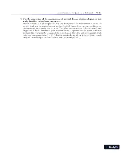 Solution Manual For Statistics for Nursing Research: A Workbook for Evidence-Based Practice, 3rd Edition - Page 15 preview image