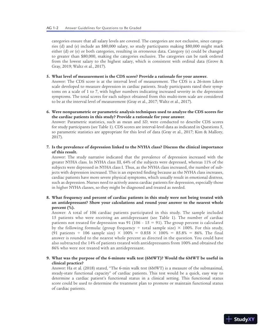 Solution Manual For Statistics for Nursing Research: A Workbook for Evidence-Based Practice, 3rd Edition, page 3