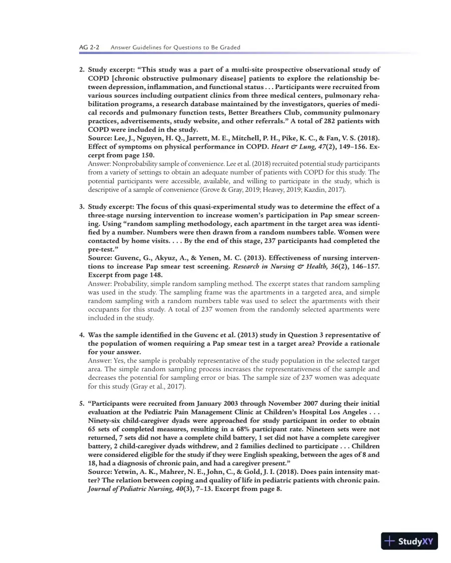 Solution Manual For Statistics for Nursing Research: A Workbook for Evidence-Based Practice, 3rd Edition, page 6