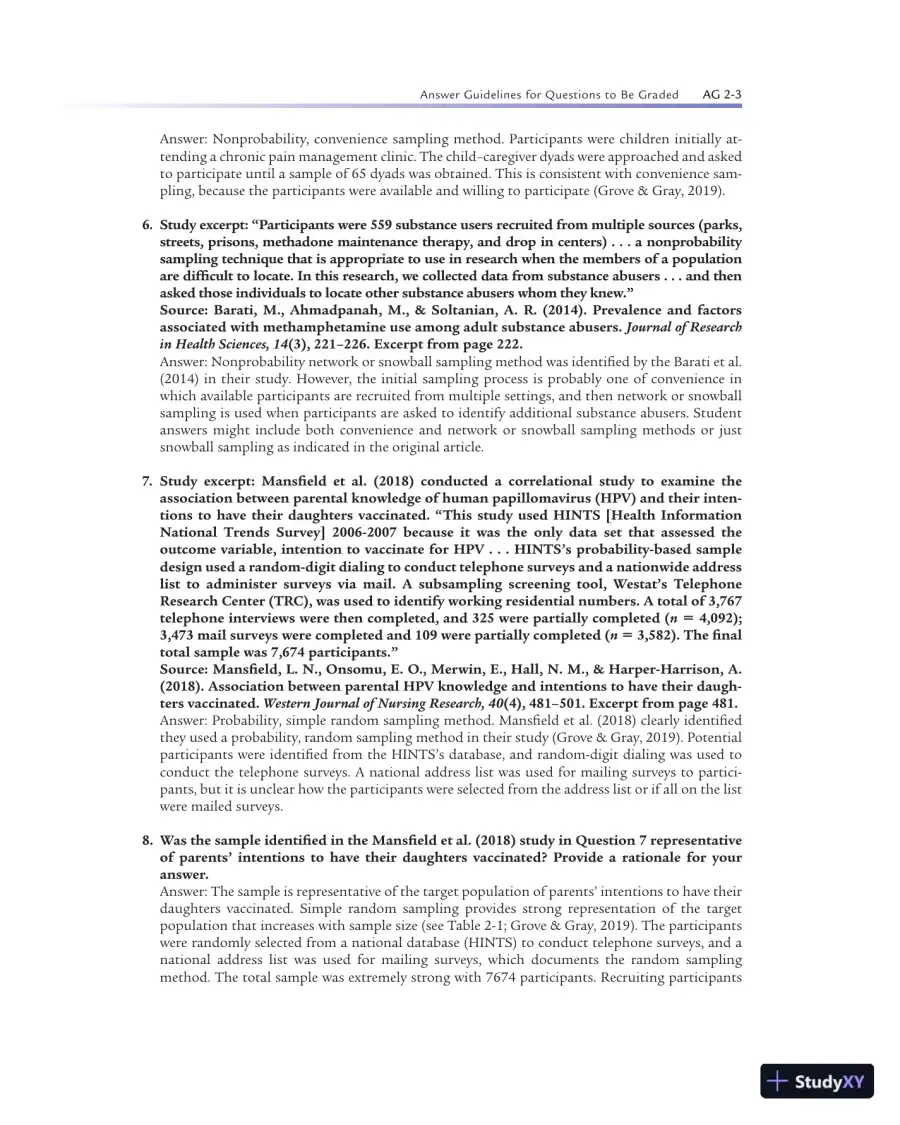 Solution Manual For Statistics for Nursing Research: A Workbook for Evidence-Based Practice, 3rd Edition, page 7