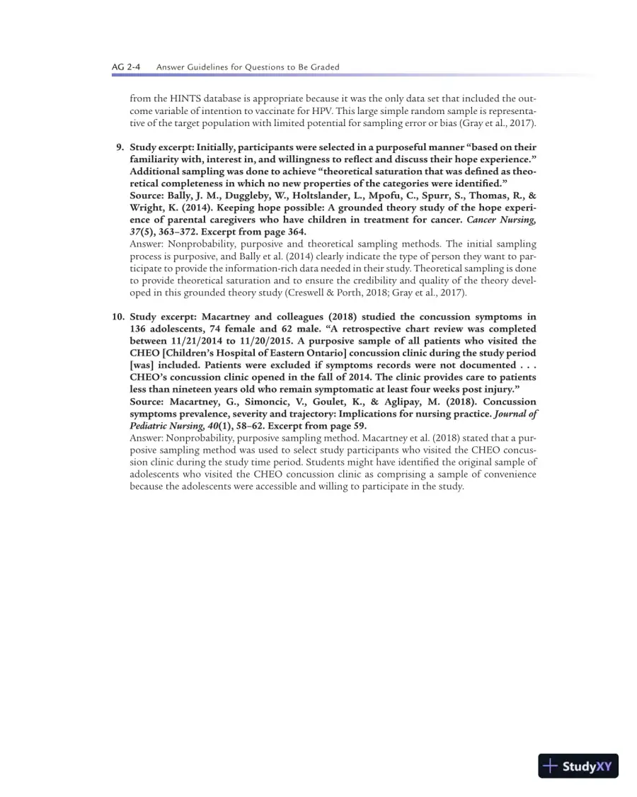 Solution Manual For Statistics for Nursing Research: A Workbook for Evidence-Based Practice, 3rd Edition, page 8