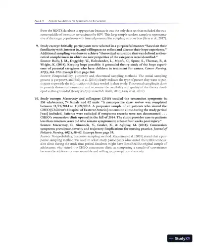 Solution Manual For Statistics for Nursing Research: A Workbook for Evidence-Based Practice, 3rd Edition - Page 8 preview image