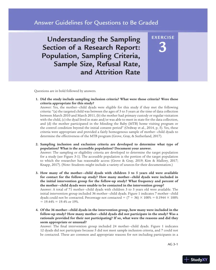 Solution Manual For Statistics for Nursing Research: A Workbook for Evidence-Based Practice, 3rd Edition, page 9