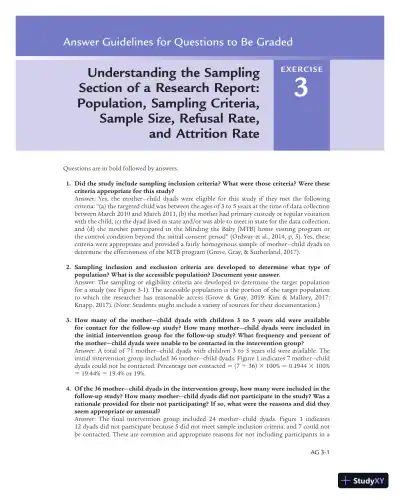 Solution Manual For Statistics for Nursing Research: A Workbook for Evidence-Based Practice, 3rd Edition - Page 9 preview image