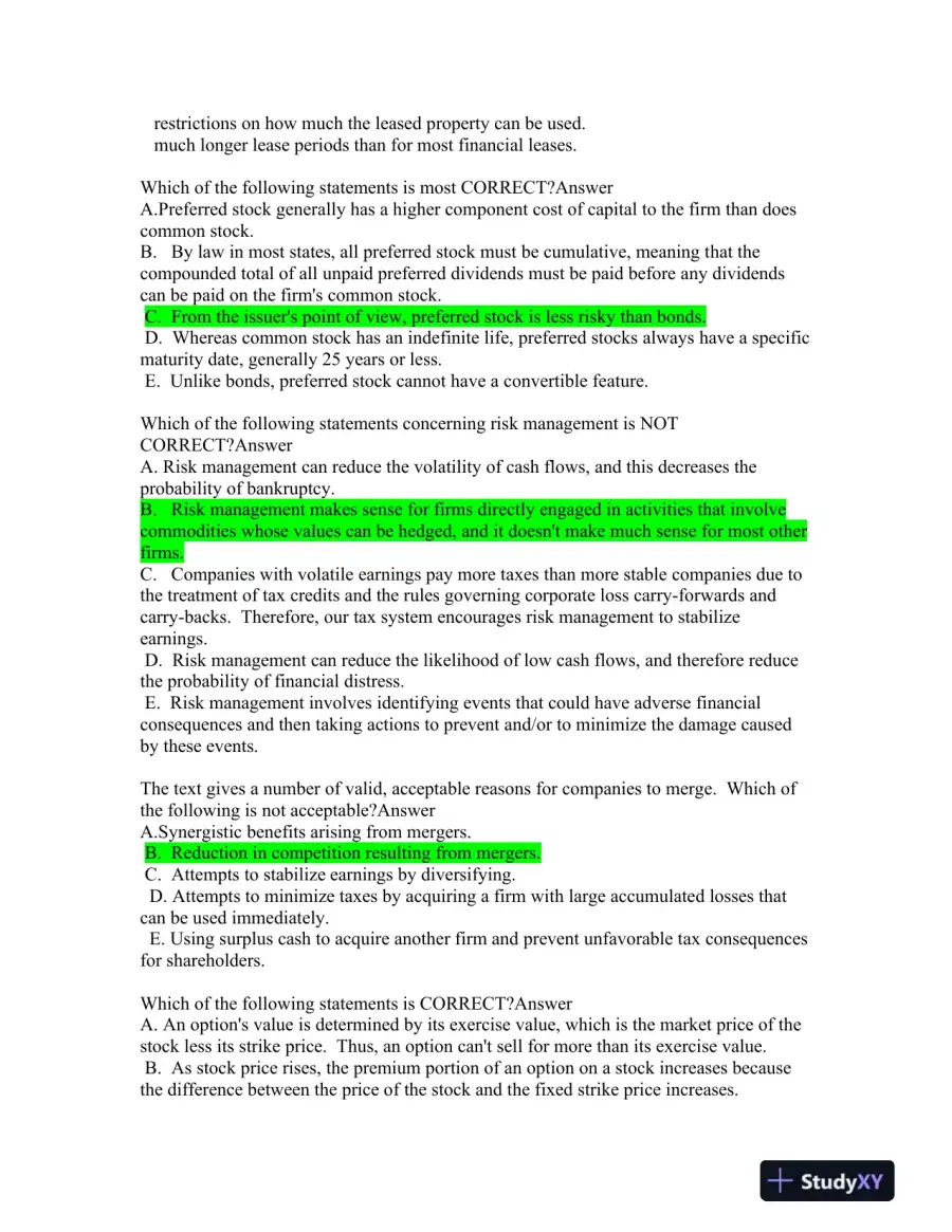 Financial Management and Derivatives: A Problem-Solving Assignment, page 3
