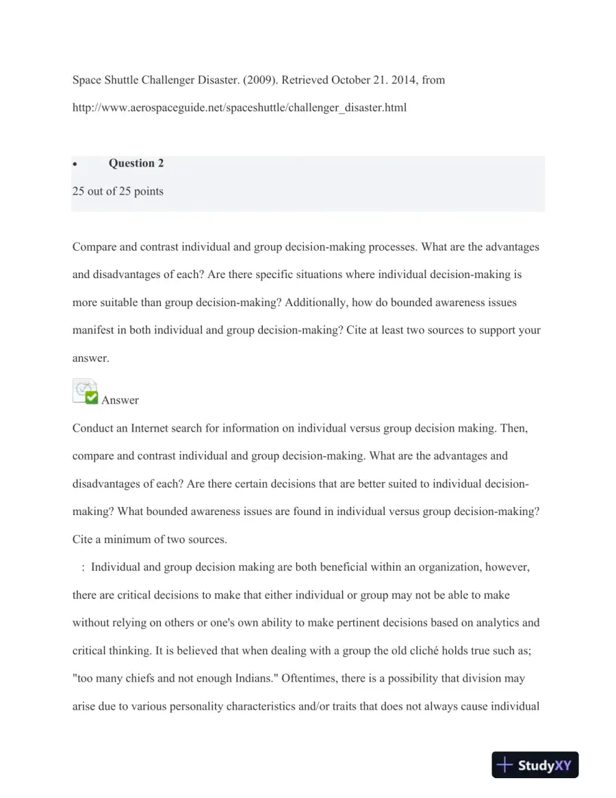 Decision-Making Dynamics: Analyzing Groupthink, Focalism, and Bounded Awareness in Organizational Contexts: Unit II Assessment, page 4