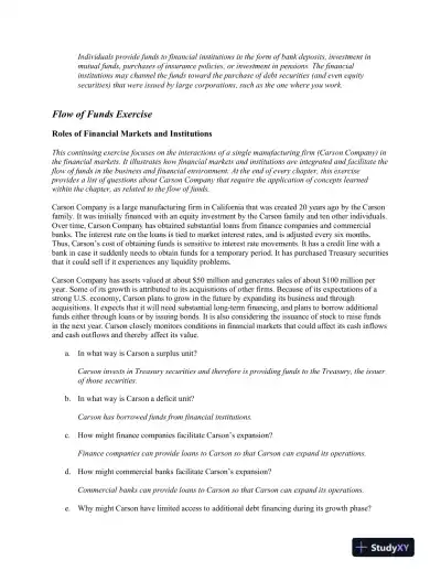Financial Markets And Institutions, Abridged, 11th Edition Solution Manual - Page 10 preview image