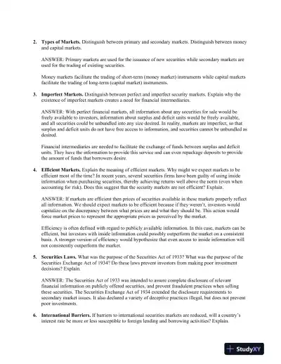 Financial Markets And Institutions, Abridged, 11th Edition Solution Manual - Page 4 preview image