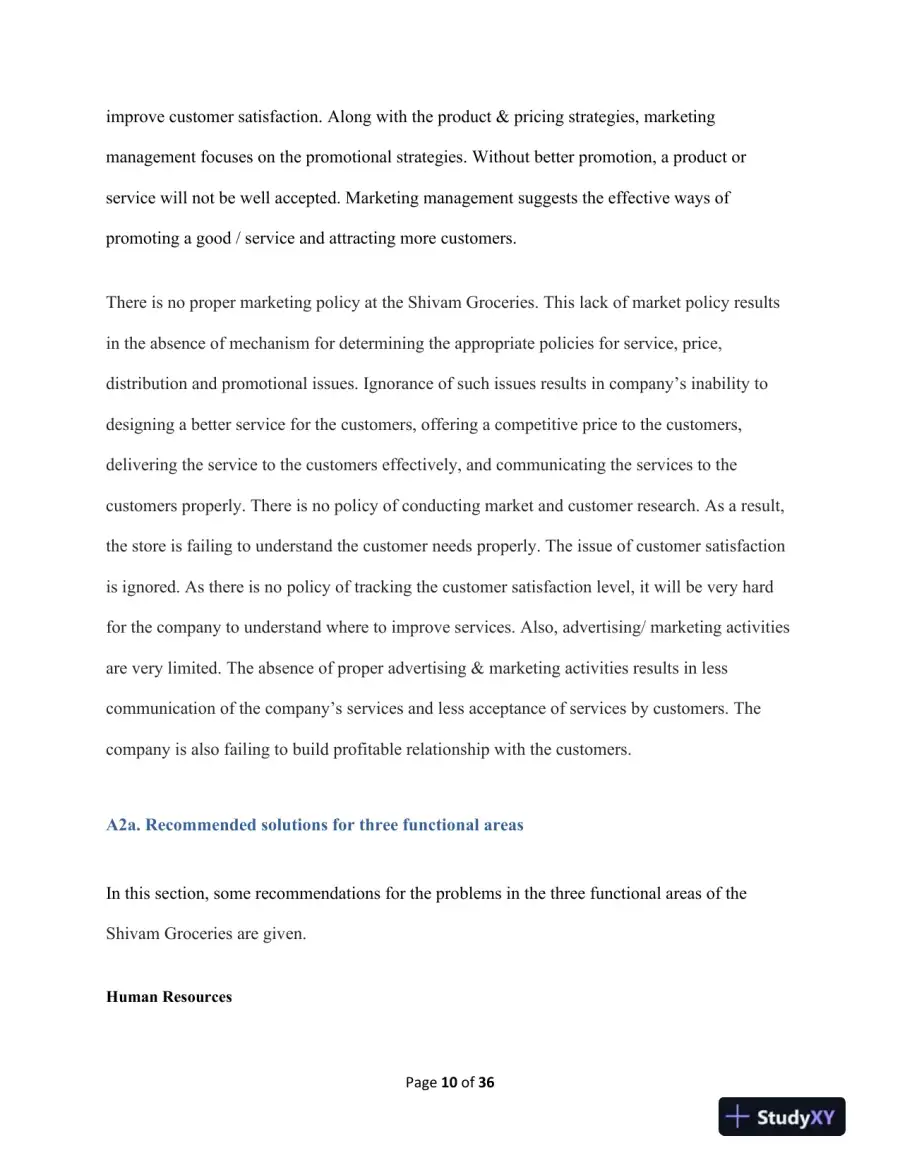 Strategic Analysis and Solutions for Improving Business Operations at Shivam Groceries and Videos, page 11