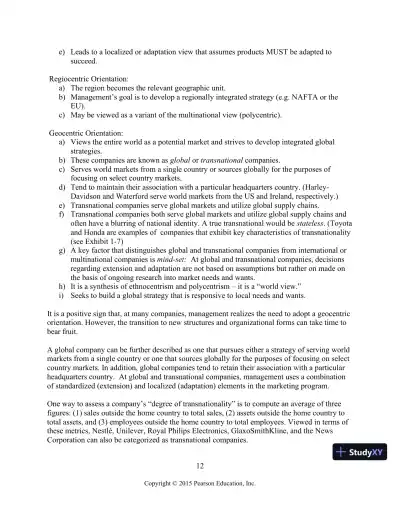 Solution Manual for Global Marketing, 8th Edition - Page 13 preview image