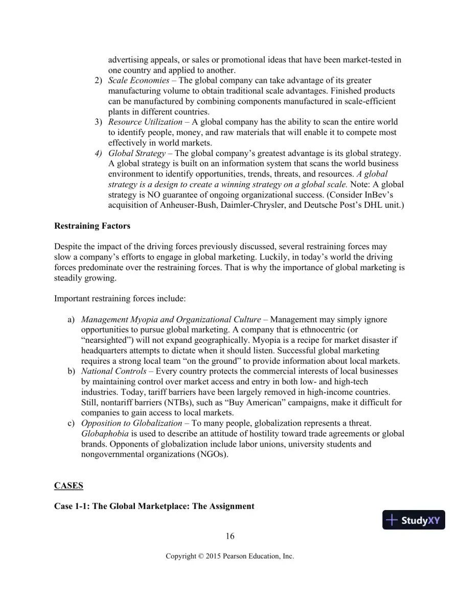 Solution Manual for Global Marketing, 8th Edition, page 17