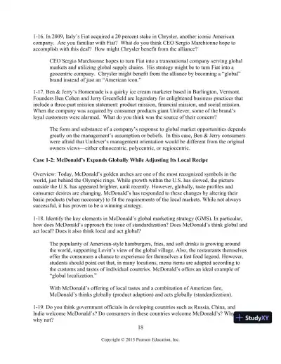 Solution Manual for Global Marketing, 8th Edition - Page 19 preview image