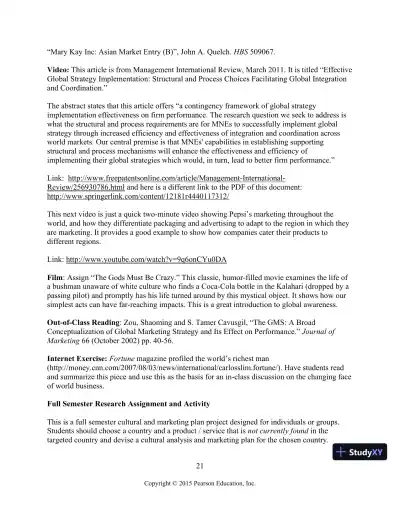 Solution Manual for Global Marketing, 8th Edition - Page 22 preview image