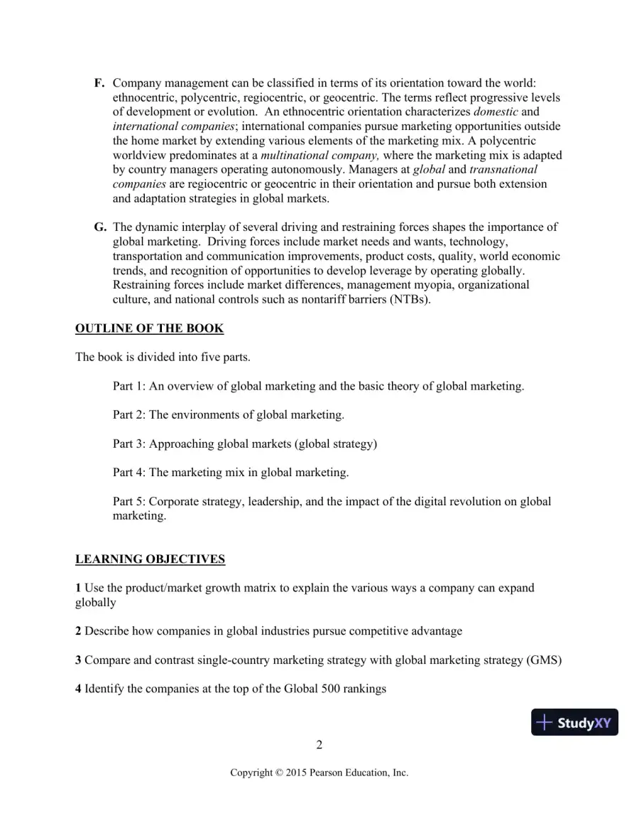 Solution Manual for Global Marketing, 8th Edition, page 3