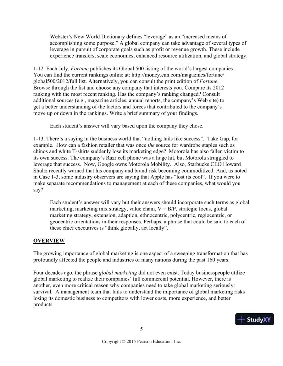 Solution Manual for Global Marketing, 8th Edition, page 6