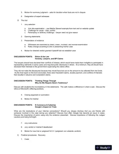 Solution Manual for Business Law: Principles for Today's Commercial Environment, 5th Edition - Page 12 preview image