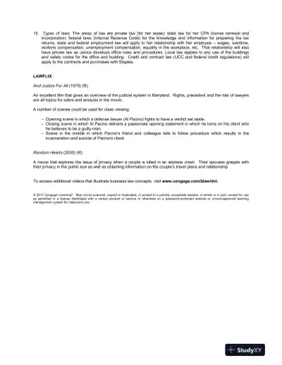 Solution Manual for Business Law: Principles for Today's Commercial Environment, 5th Edition - Page 7 preview image