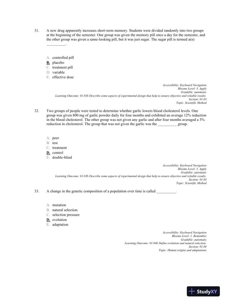 Anatomy and Physiology: The Unity of form and Function 8th Edition, Test Bank, page 10