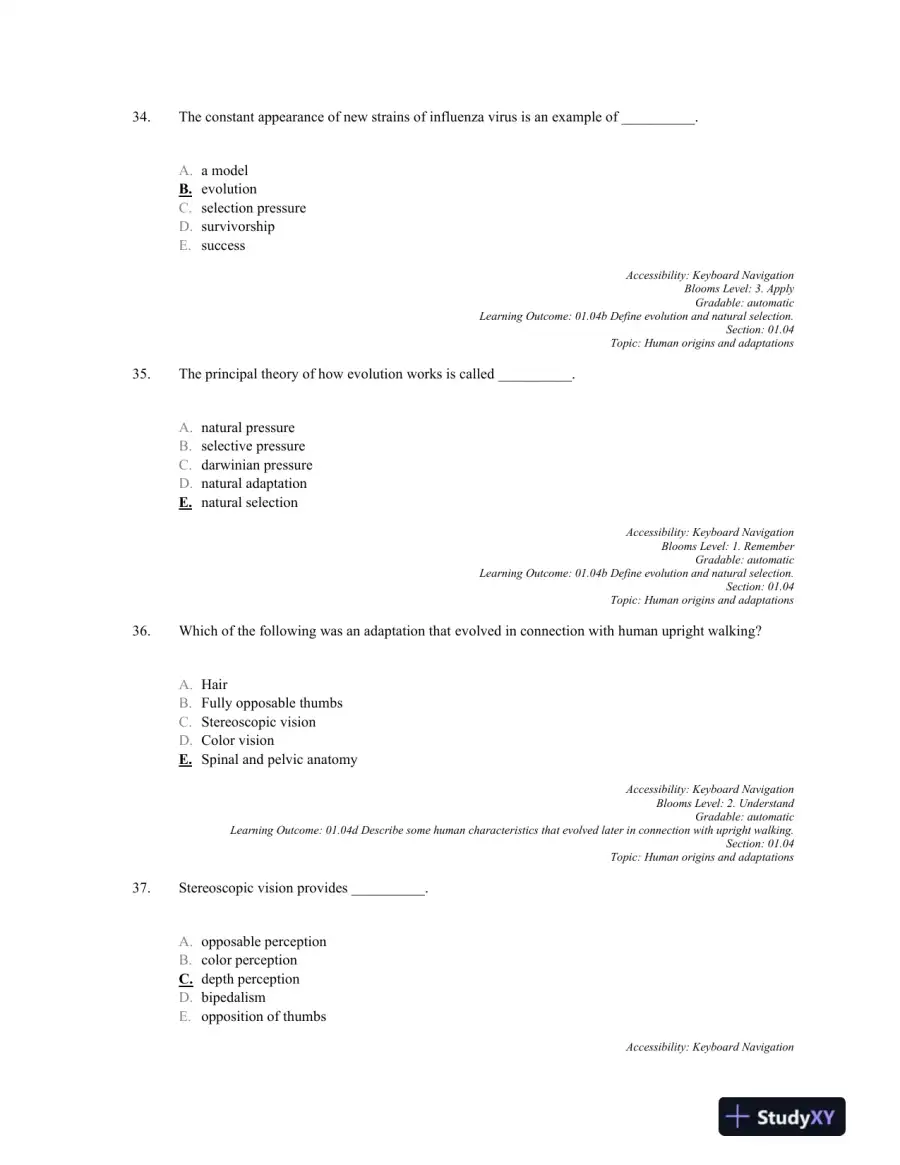 Anatomy and Physiology: The Unity of form and Function 8th Edition, Test Bank, page 11