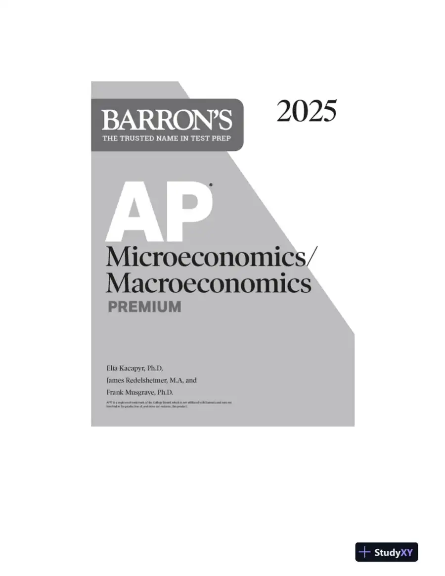 AP Microeconomics/Macroeconomics Premium, 2025: Prep Book with 4 Practice Tests + Comprehensive Review (2024), page 3