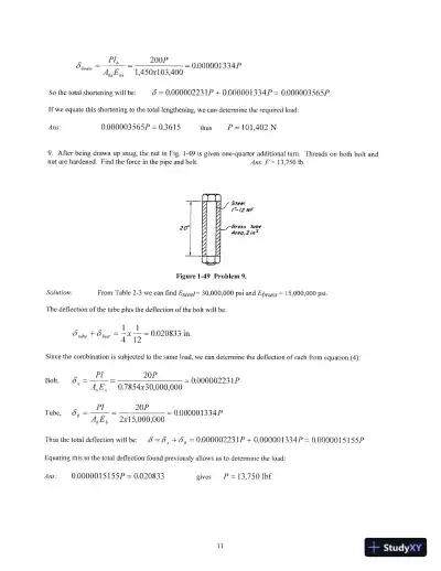 Solution Manual For Design Of Machine Elements, 8th Edition - Page 12 preview image