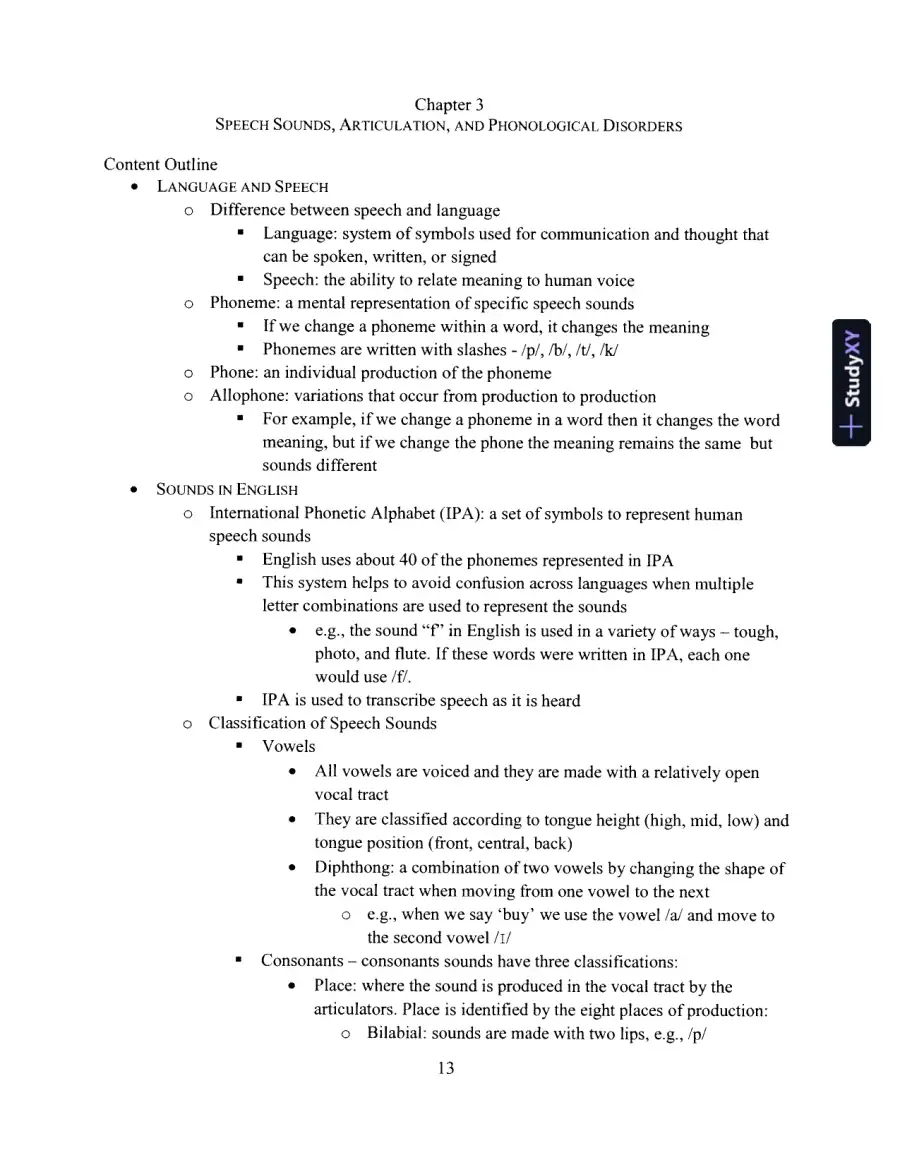Primer On Communication And Communicative Disorders, A, 1st Edition Test Bank, page 15