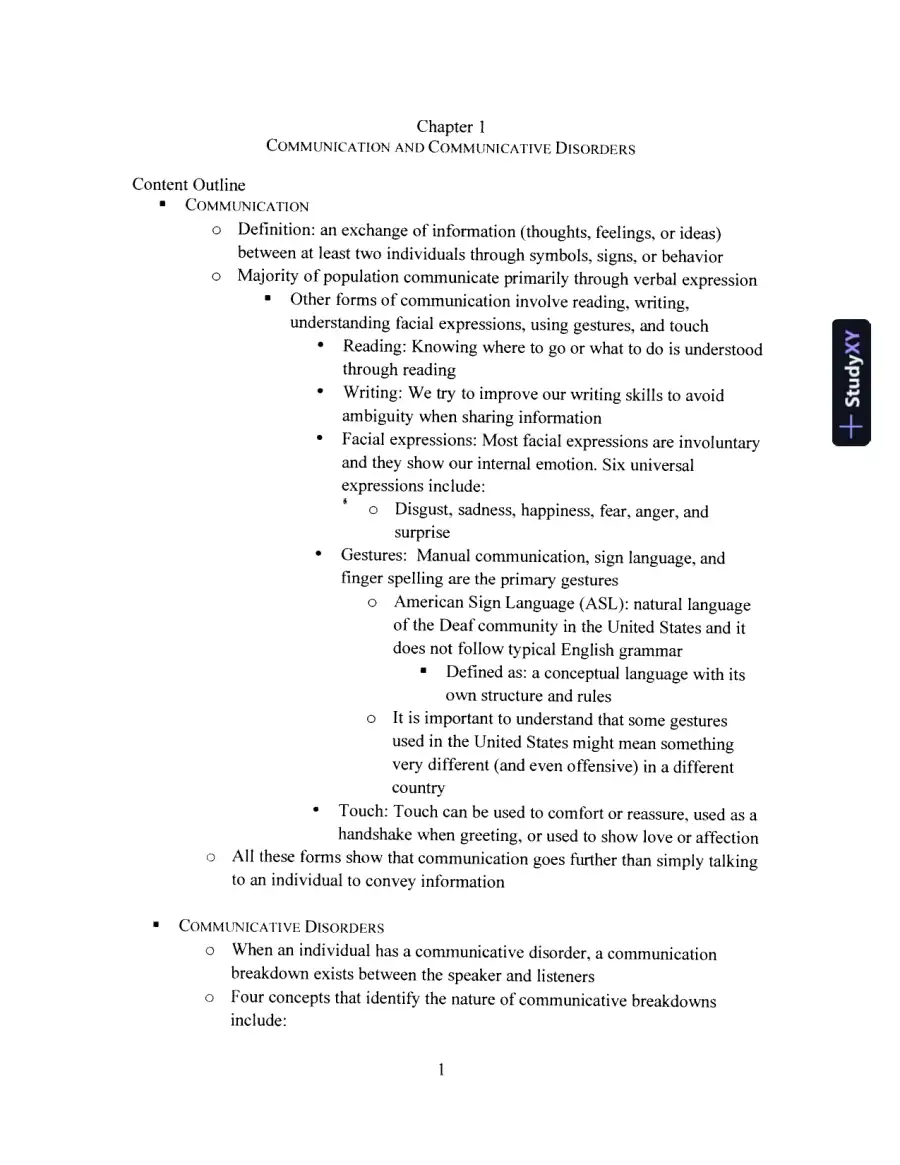 Primer On Communication And Communicative Disorders, A, 1st Edition Test Bank, page 3