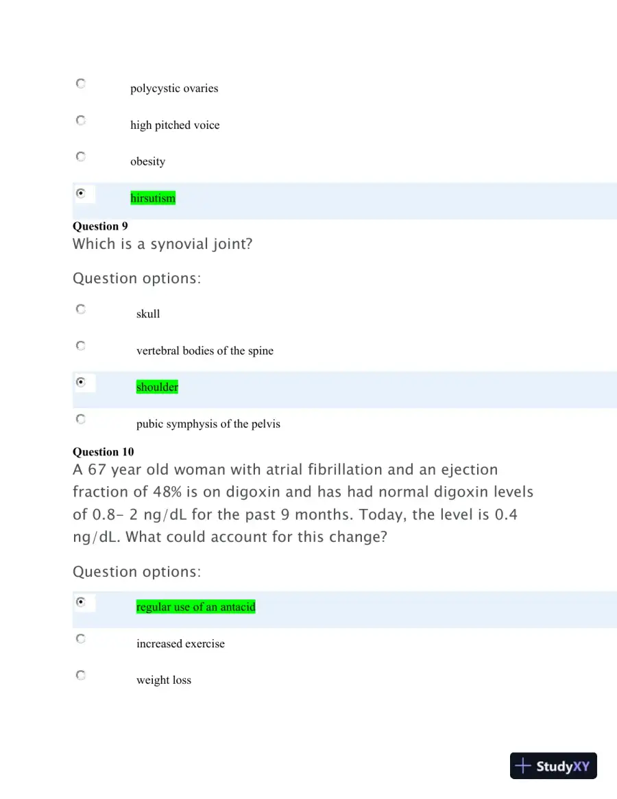 NSG 6020 3p Practice Exam with Answers (75 Solved Questions), page 5