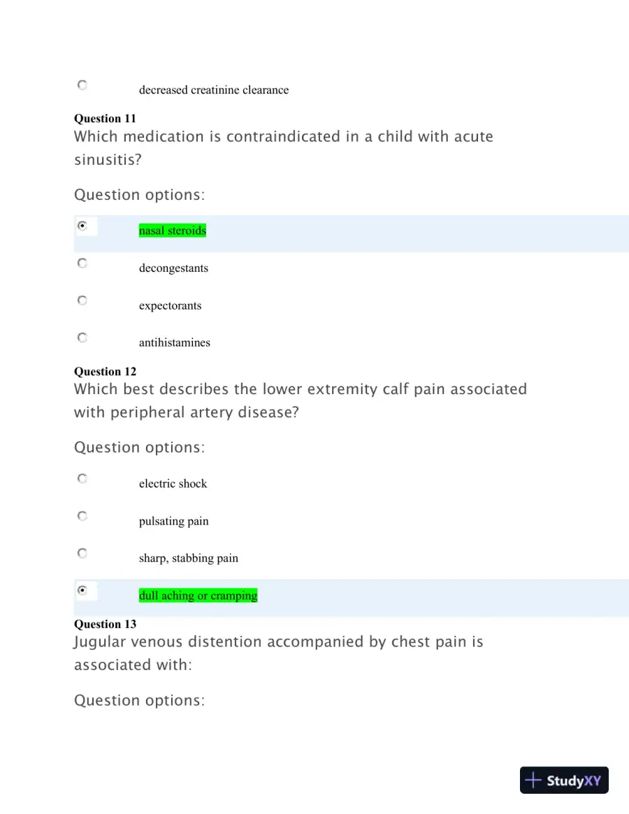 NSG 6020 3p Practice Exam with Answers (75 Solved Questions), page 6