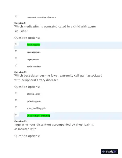 NSG 6020 3p Practice Exam with Answers (75 Solved Questions) - Page 6 preview image