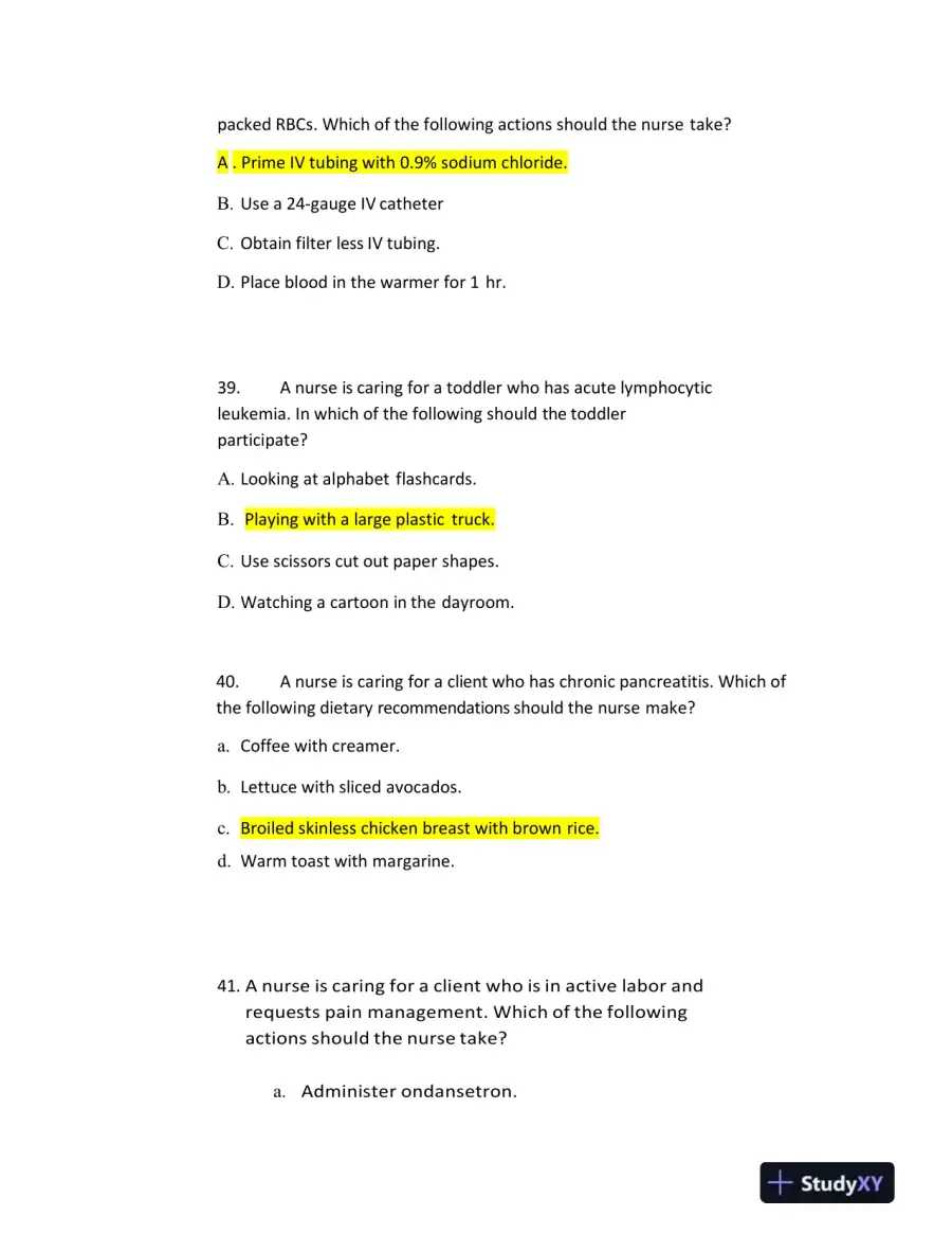 2020 ATI RN Nursing Diagnosis Exit Exam With Answers (181 Solved Questions), page 13