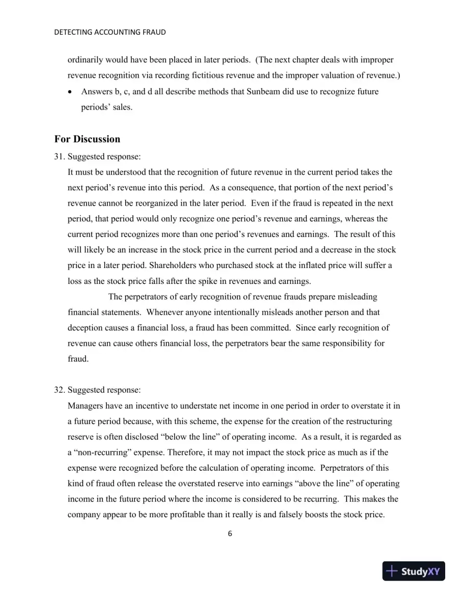 Solution Manual for Detecting Accounting Fraud: Analysis and Ethics, page 24