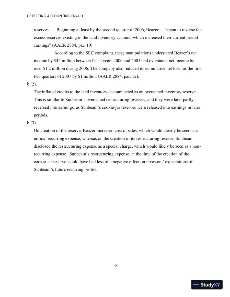 Solution Manual for Detecting Accounting Fraud: Analysis and Ethics, page 30