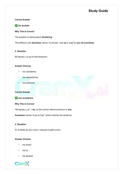 Spanish I - Reflexive, Prepositional, and Demonstrative Pronouns - Page 2 preview image
