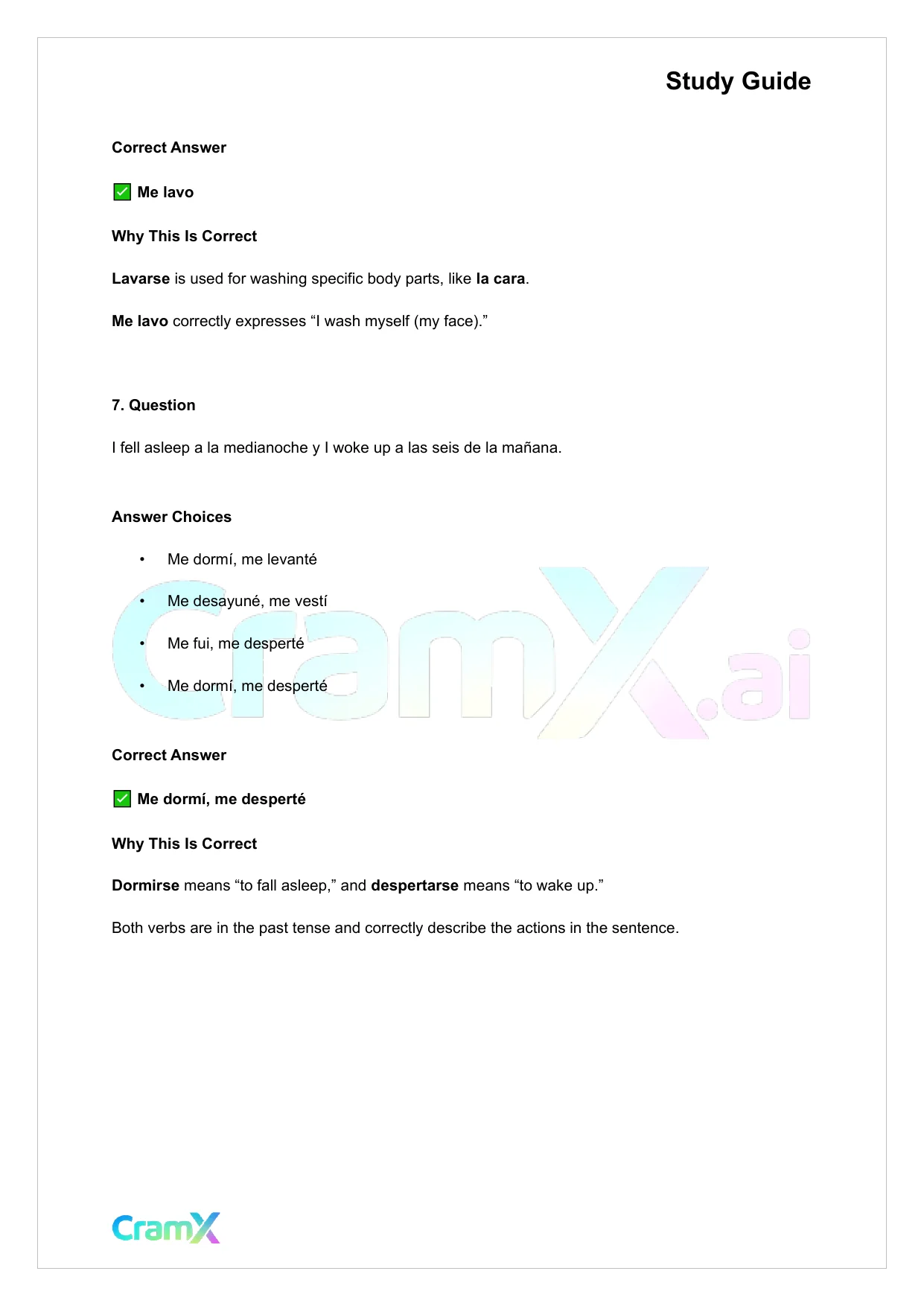 Spanish I - Reflexive, Prepositional, and Demonstrative Pronouns - Page 4 preview image