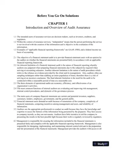 Solution Manual For Auditing: A Practical Approach with Data Analytics, 1st Edition - Page 11 preview image