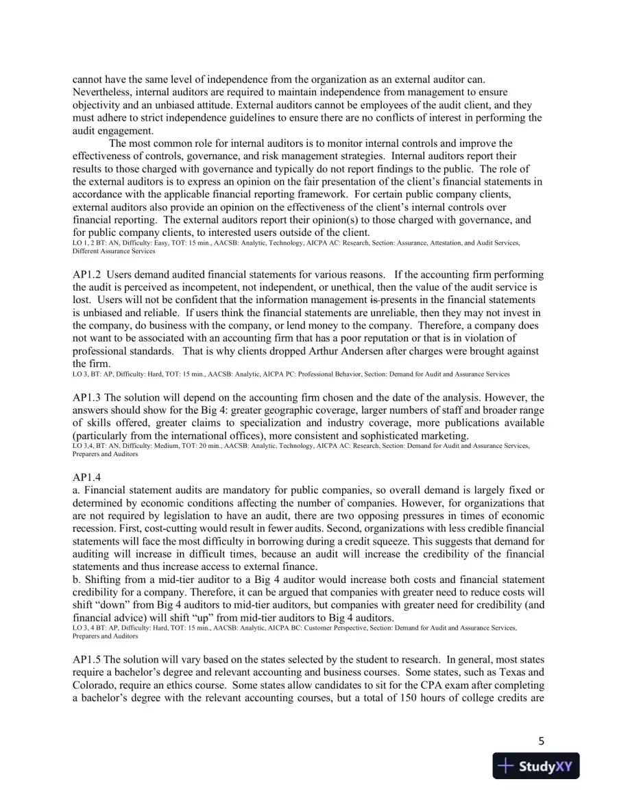 Solution Manual For Auditing: A Practical Approach with Data Analytics, 1st Edition, page 6